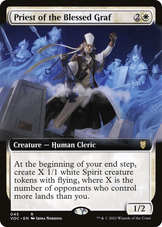 Priest of the Blessed Graf (VOC-045) - Crimson Vow Commander: (Extended Art)