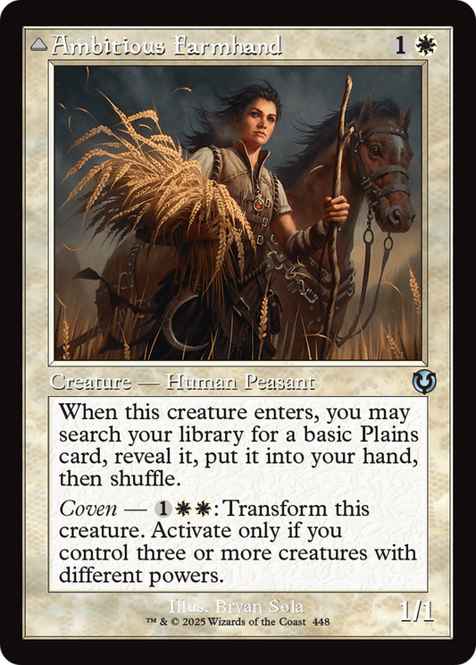 Ambitious Farmhand // Seasoned Cathar (Retro Frame) (-448) - Innistrad Remastered Foil
