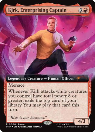 Kirk, Enterprising Captain (Extended Art) (MEDIA-006) - Media Promos Foil