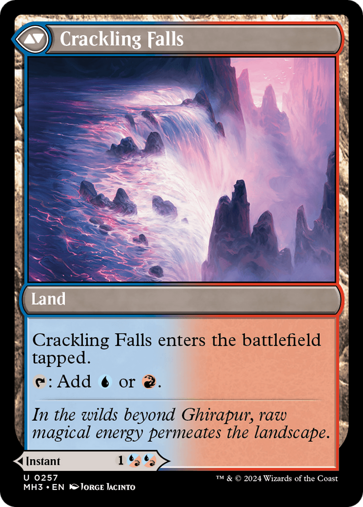 Rush of Inspiration // Crackling Falls (MH3-257) - Modern Horizons 3 Foil