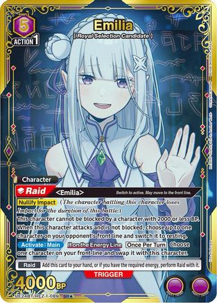 Emilia (089) (SR*) (UE24BT/REZ-1-089) - UE24BT ReZERO Starting Life in Another World Foil