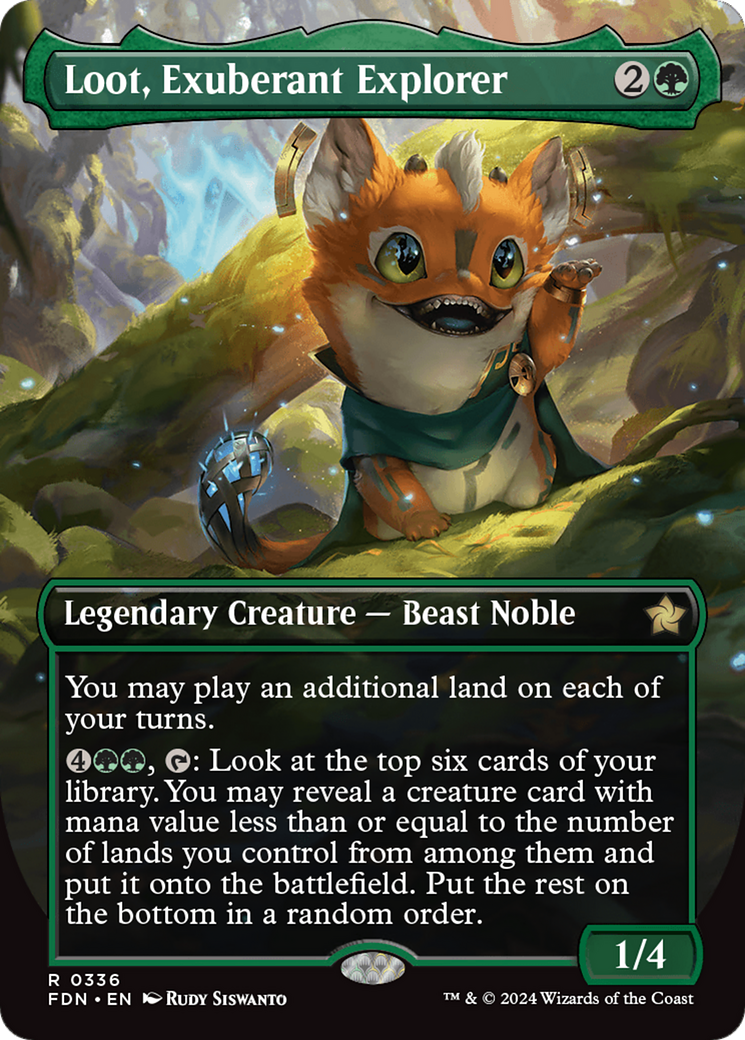 Loot, Exuberant Explorer (FDN-336) - Foundations (Borderless) Foil