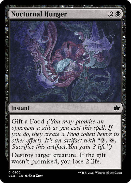Nocturnal Hunger (BLB-102) - Bloomburrow Foil