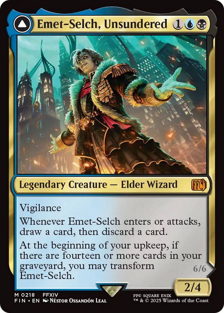 Emet-Selch, Unsundered // Hades, Sorcerer of Eld (FIN-218) - FINAL FANTASY Foil