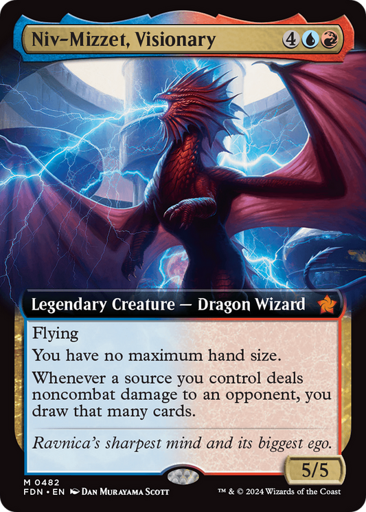 Niv-Mizzet, Visionary (FDN-482) - Foundations: (Extended Art) Foil
