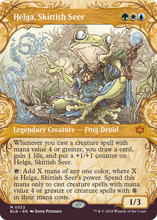 Helga, Skittish Seer (BLB-332) - Bloomburrow: (Showcase)