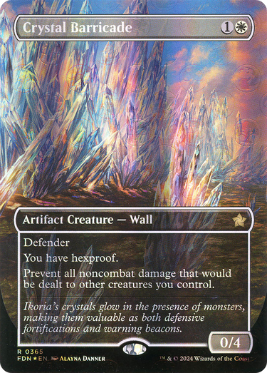 Crystal Barricade (Borderless) (Mana Foil) (FDN-365) - Foundations (Borderless) Foil