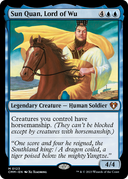 Sun Quan, Lord of Wu (CMM-123) - Commander Masters Foil
