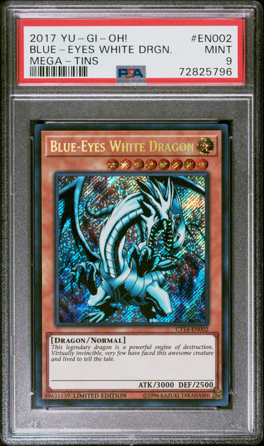 Blue-Eyes White Dragon CT14 Limited Edition Secret Rare PSA 9