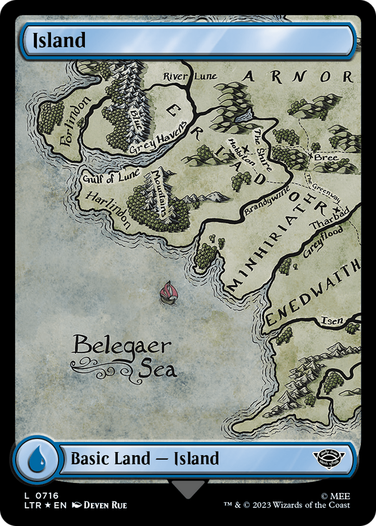 Island (LOTR) Surge Foil 0716 Belegaer Sea