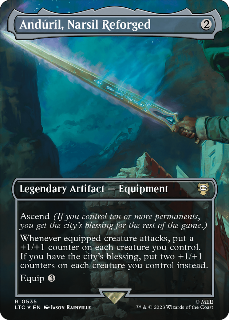 Andúril, Narsil Reforged (LTC-535) - Tales of Middle-earth Commander (Borderless) Foil
