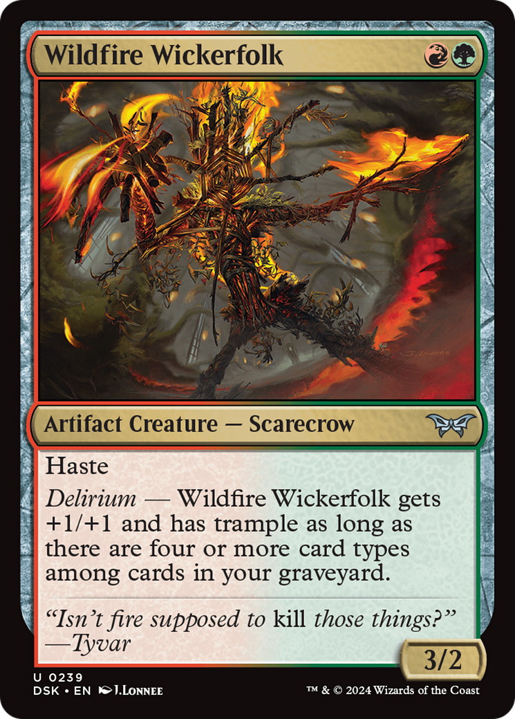 Wildfire Wickerfolk (DSK-239) - Duskmourn: House of Horror Foil