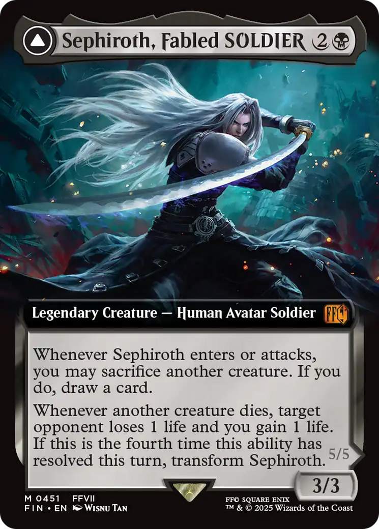 Sephiroth, Fabled SOLDIER (Extended Art) (FIN-451) - FINAL FANTASY Foil