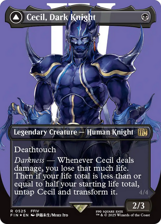 Cecil, Dark Knight (Borderless) (Surge Foil) (FIN-525) - FINAL FANTASY Foil