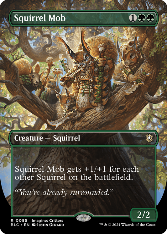 Squirrel Mob (BLC-085) - Bloomburrow Commander (Borderless) Foil