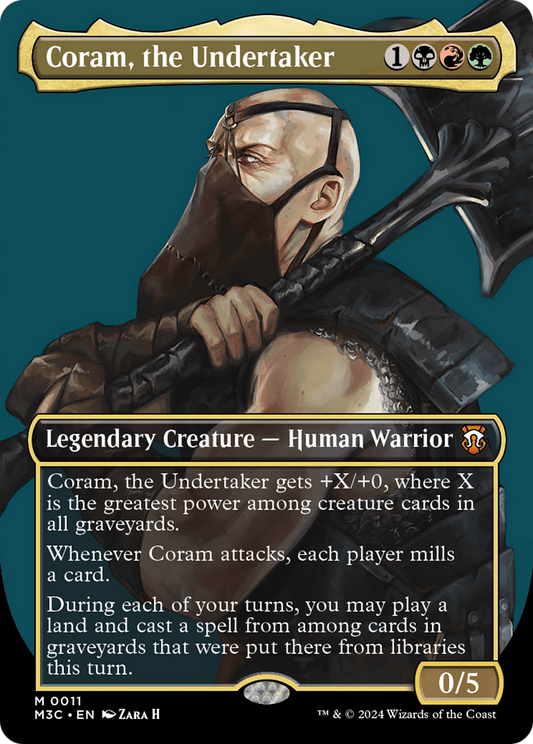 Coram, the Undertaker (M3C-011) - Modern Horizons 3 Commander: (Showcase) (Borderless)