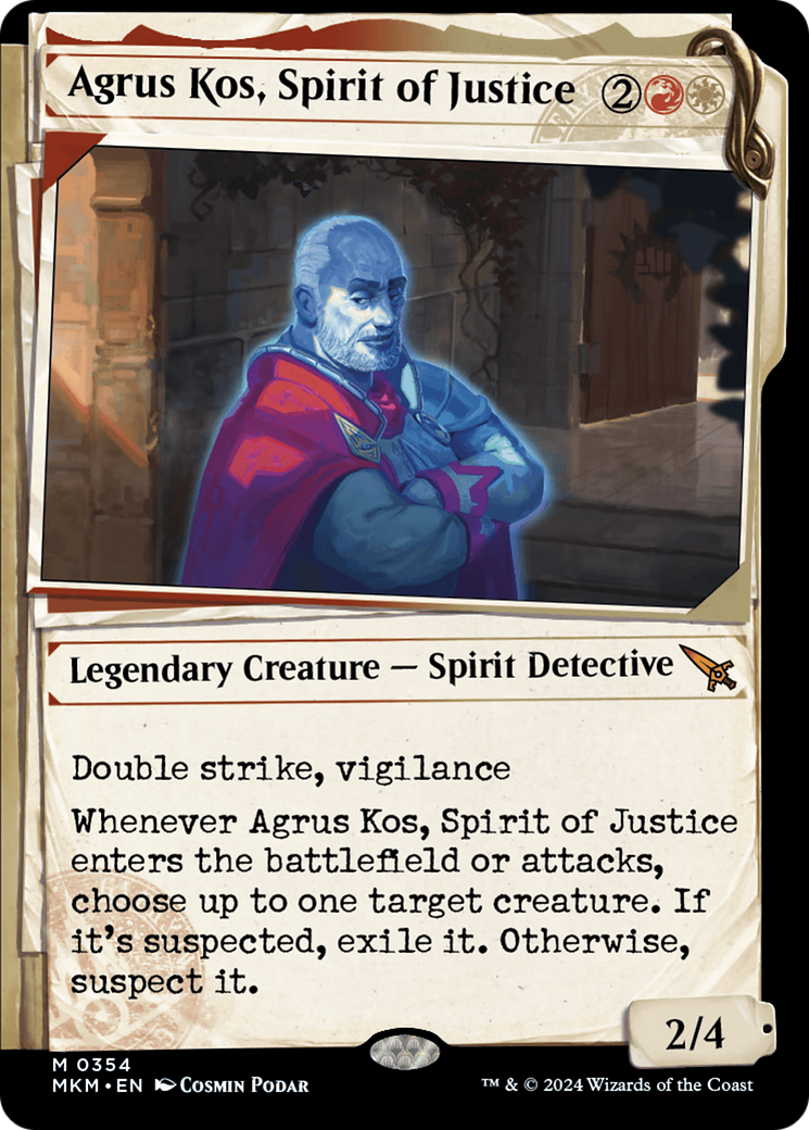 Agrus Kos, Spirit of Justice (MKM-354) - Murders at Karlov Manor: (Showcase) Foil