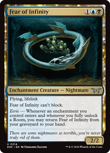 Fear of Infinity (DSK-214) - Duskmourn: House of Horror: (enchantment) Foil