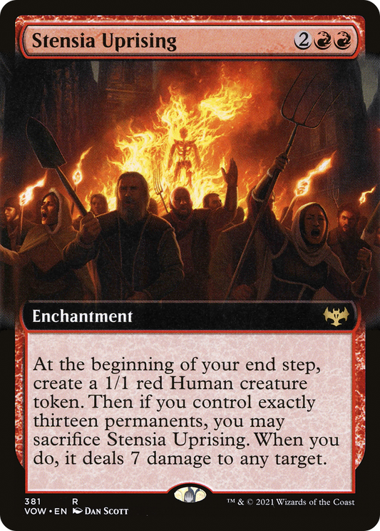 Stensia Uprising (VOW-381) - Innistrad: Crimson Vow: (Extended Art) Foil