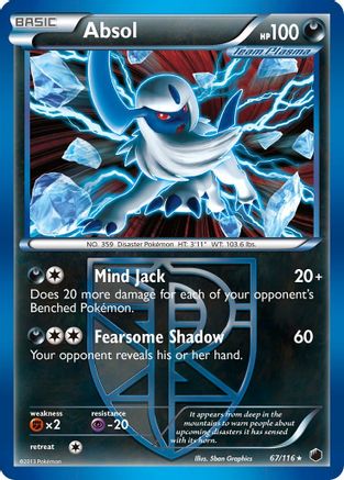 Absol (Team Plasma) 67/116 - Plasma Freeze Holofoil