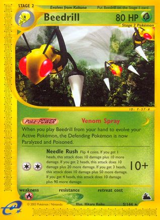 Beedrill (5)/144 - Skyridge Reverse Holofoil