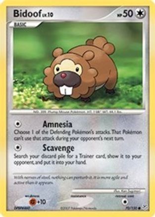 Bidoof 70/130 - Diamond and Pearl Reverse Holofoil
