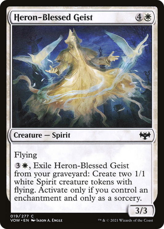 Heron-Blessed Geist (VOW-019) - Innistrad: Crimson Vow Foil