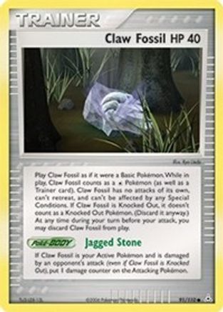 Claw Fossil 91/110 - Holon Phantoms Reverse Holofoil