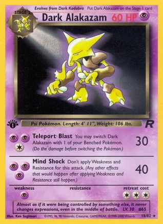 Dark Alakazam (18) 18/82 - Team Rocket Unlimited
