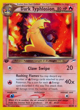 [Consignment] Dark Typhlosion 10/105 - 1st Edition Neo Destiny