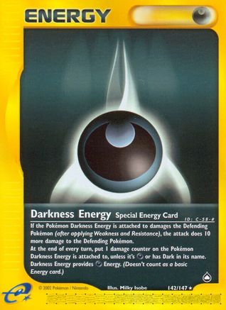 Darkness Energy 142/147 - Aquapolis Reverse Holofoil