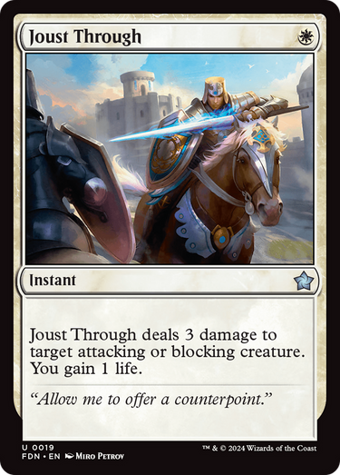 Joust Through (FDN-019) - Foundations Foil