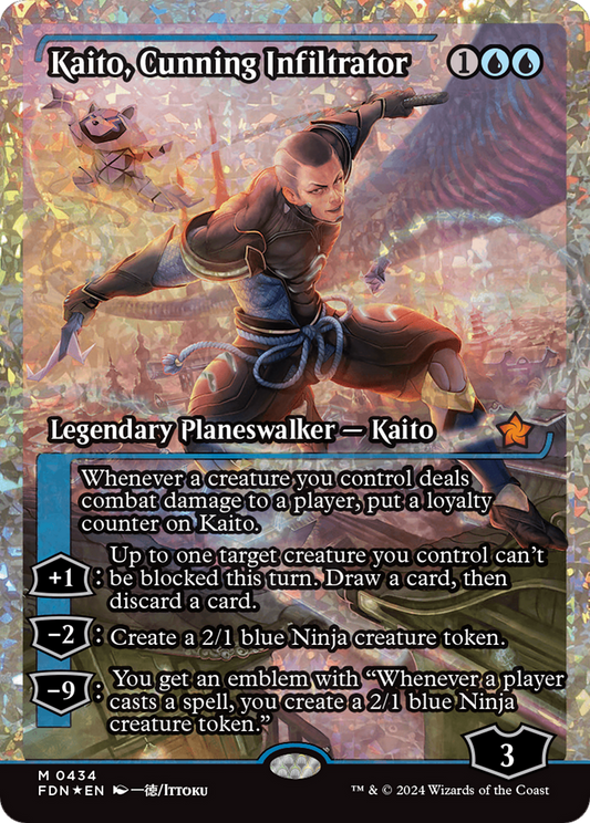 Kaito, Cunning Infiltrator (FDN-434) - Foundations: (Showcase) Foil