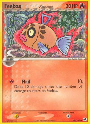 Feebas δ 49/101 - Dragon Frontiers Reverse Holofoil