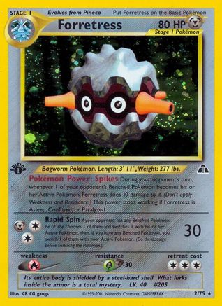 Forretress (2)/75 - Neo Discovery 1st Edition Holofoil