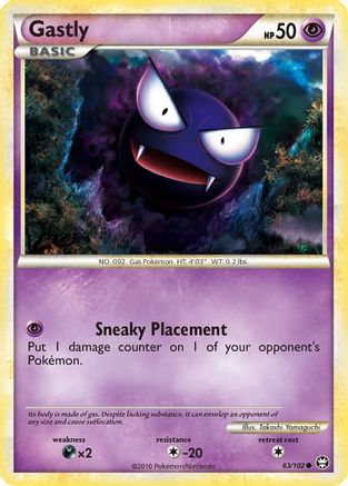 Gastly 63/102 - Triumphant Reverse Holofoil