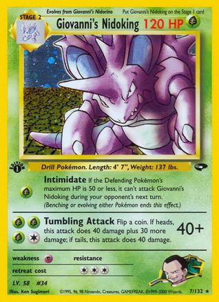 Giovanni's Nidoking Unlimited Holo