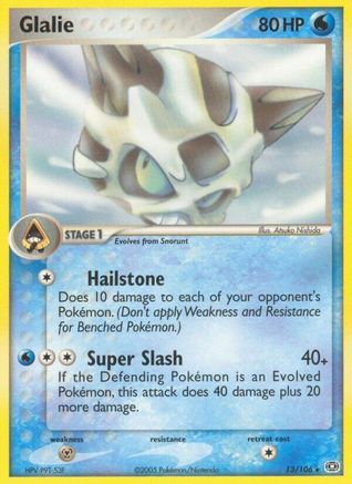 Glalie/106 - Emerald Reverse Holofoil