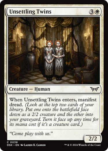 Unsettling Twins (DSK-038) - Duskmourn: House of Horror Foil