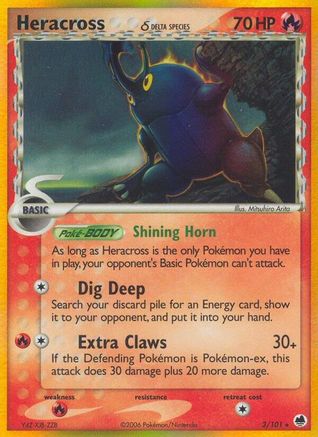 Heracross δ 3/101 - Dragon Frontiers Holofoil