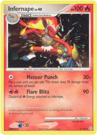 Infernape 5/130 - Diamond and Pearl Reverse Holofoil