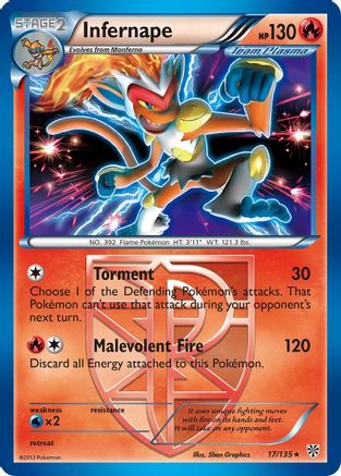 Infernape (Team Plasma) 17/135 - Plasma Storm Holofoil