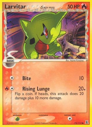 Larvitar (Delta Species) 73/113 - Delta Species Reverse Holofoil