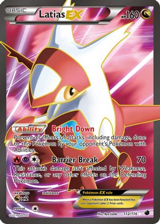 Latias EX (112 Full Art) 112/116 - Plasma Freeze Holofoil
