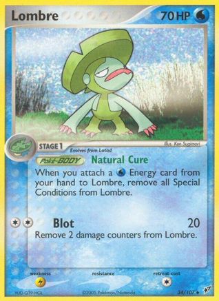 Lombre - 034/107 34/107 - Deoxys Reverse Holofoil