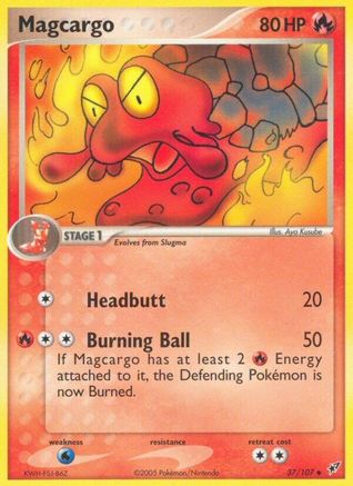 Magcargo - 037/107 37/107 - Deoxys Reverse Holofoil