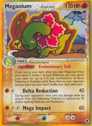 Meganium δ 4/101 - Dragon Frontiers Holofoil