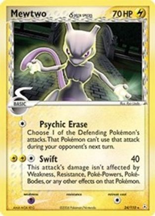 Mewtwo δ 24/110 - Holon Phantoms Reverse Holofoil