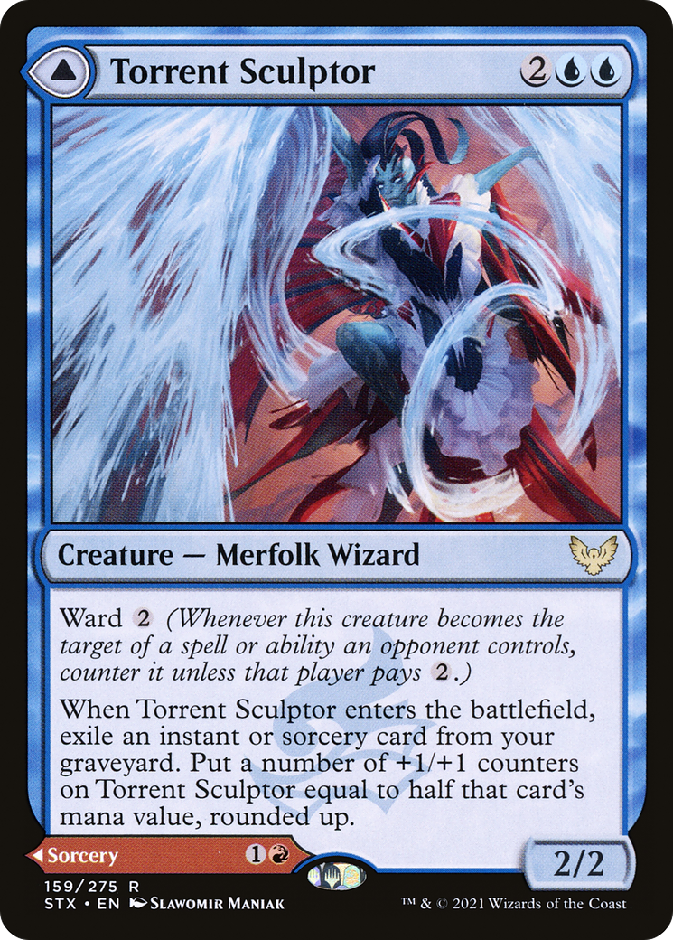 Torrent Sculptor // Flamethrower Sonata (STX-159) - Strixhaven: School of Mages Foil