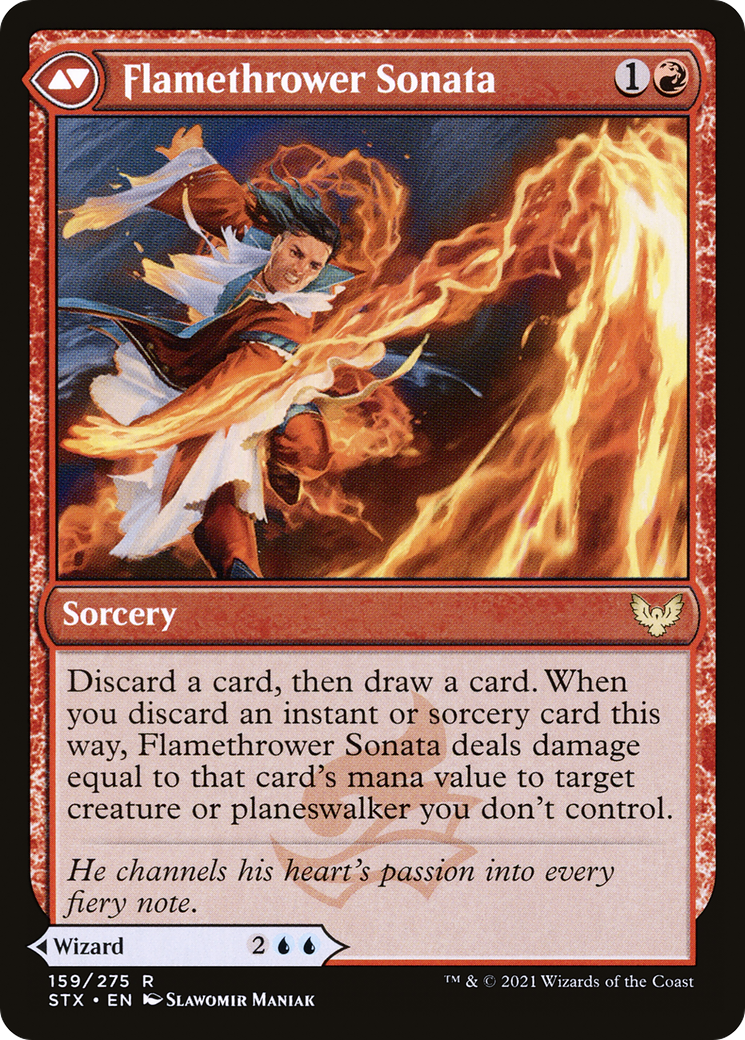 Torrent Sculptor // Flamethrower Sonata (STX-159) - Strixhaven: School of Mages Foil